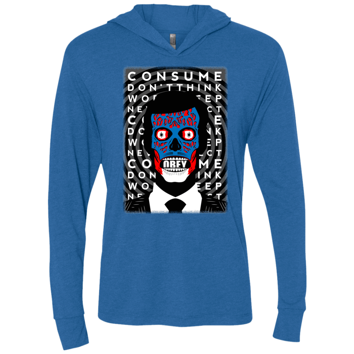 T-Shirts Vintage Royal / X-Small OBEY Triblend Long Sleeve Hoodie Tee