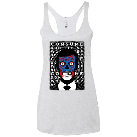 T-Shirts Heather White / X-Small OBEY Women's Triblend Racerback Tank