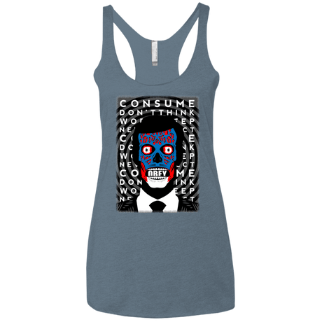 T-Shirts Indigo / X-Small OBEY Women's Triblend Racerback Tank