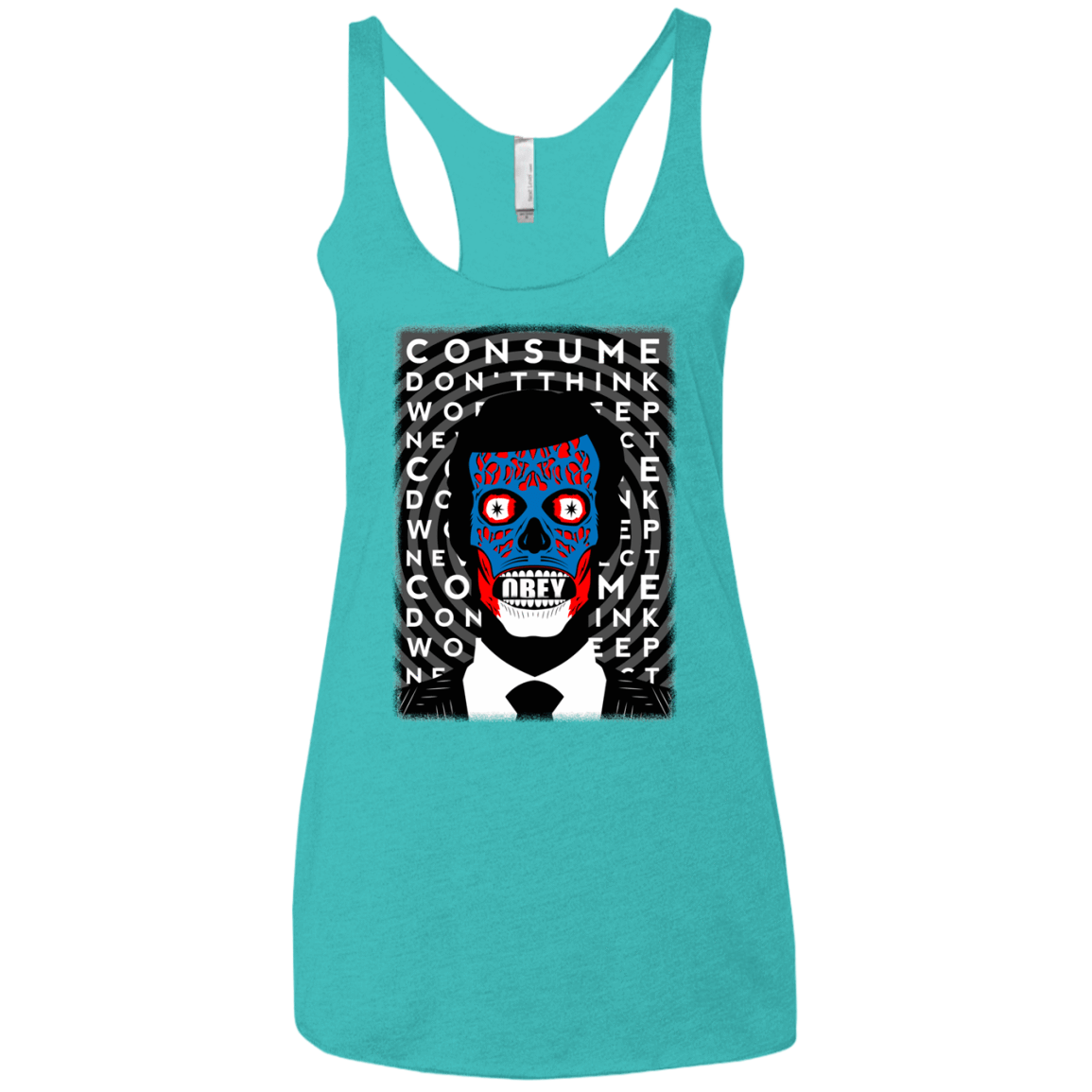 T-Shirts Tahiti Blue / X-Small OBEY Women's Triblend Racerback Tank