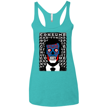 T-Shirts Tahiti Blue / X-Small OBEY Women's Triblend Racerback Tank