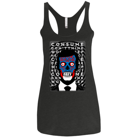 T-Shirts Vintage Black / X-Small OBEY Women's Triblend Racerback Tank