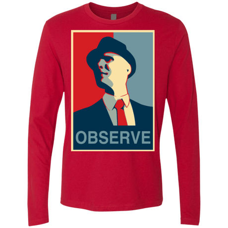 T-Shirts Red / Small Observe Men's Premium Long Sleeve