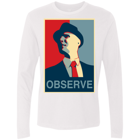 T-Shirts White / Small Observe Men's Premium Long Sleeve