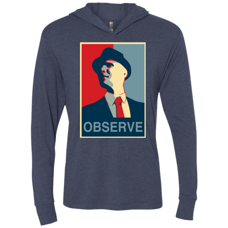 T-Shirts Vintage Navy / X-Small Observe Triblend Long Sleeve Hoodie Tee