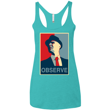 T-Shirts Tahiti Blue / X-Small Observe Women's Triblend Racerback Tank