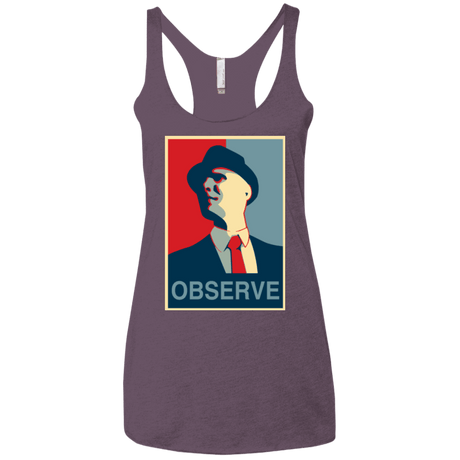T-Shirts Vintage Purple / X-Small Observe Women's Triblend Racerback Tank