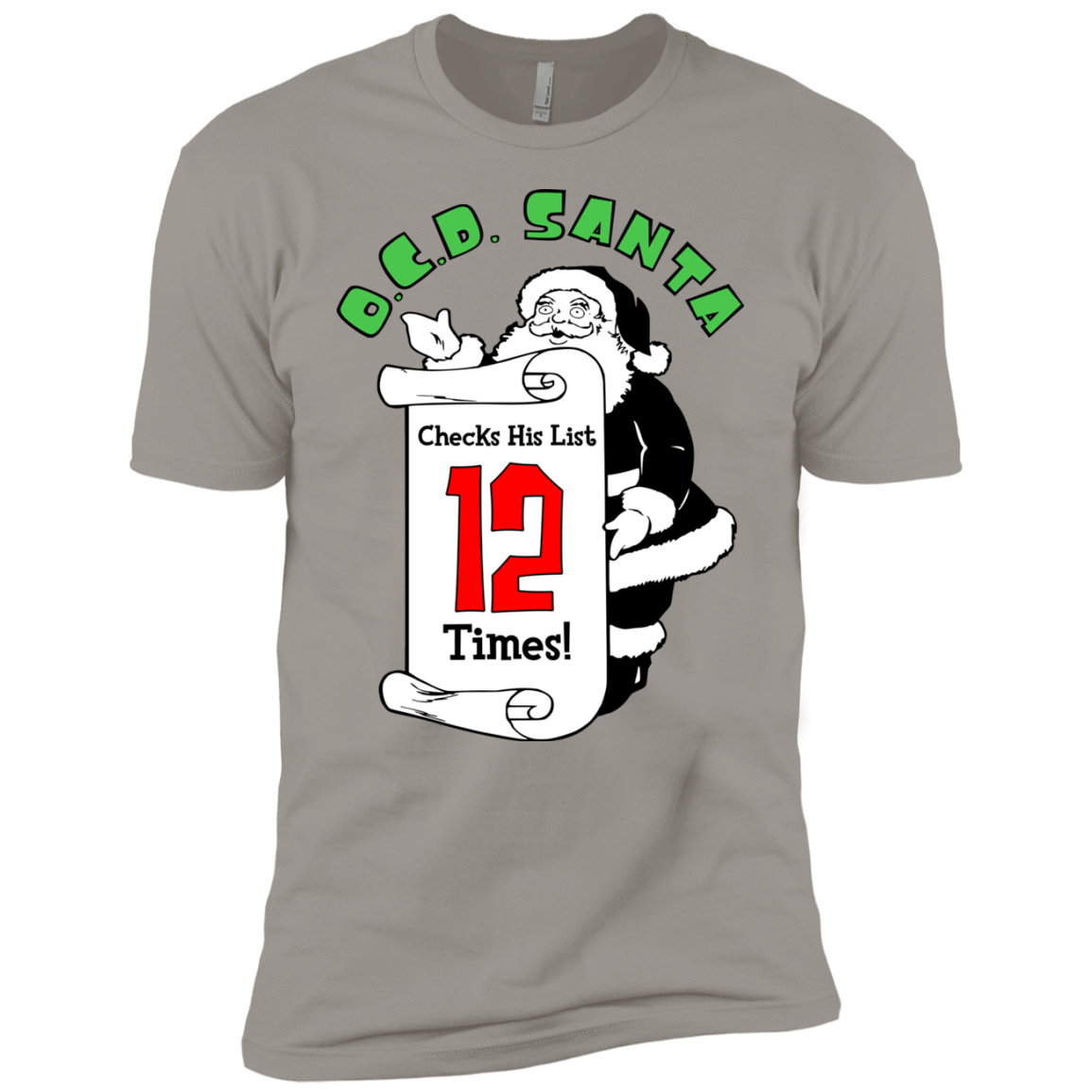 T-Shirts Light Grey / YXS OCD Santa Boys Premium T-Shirt