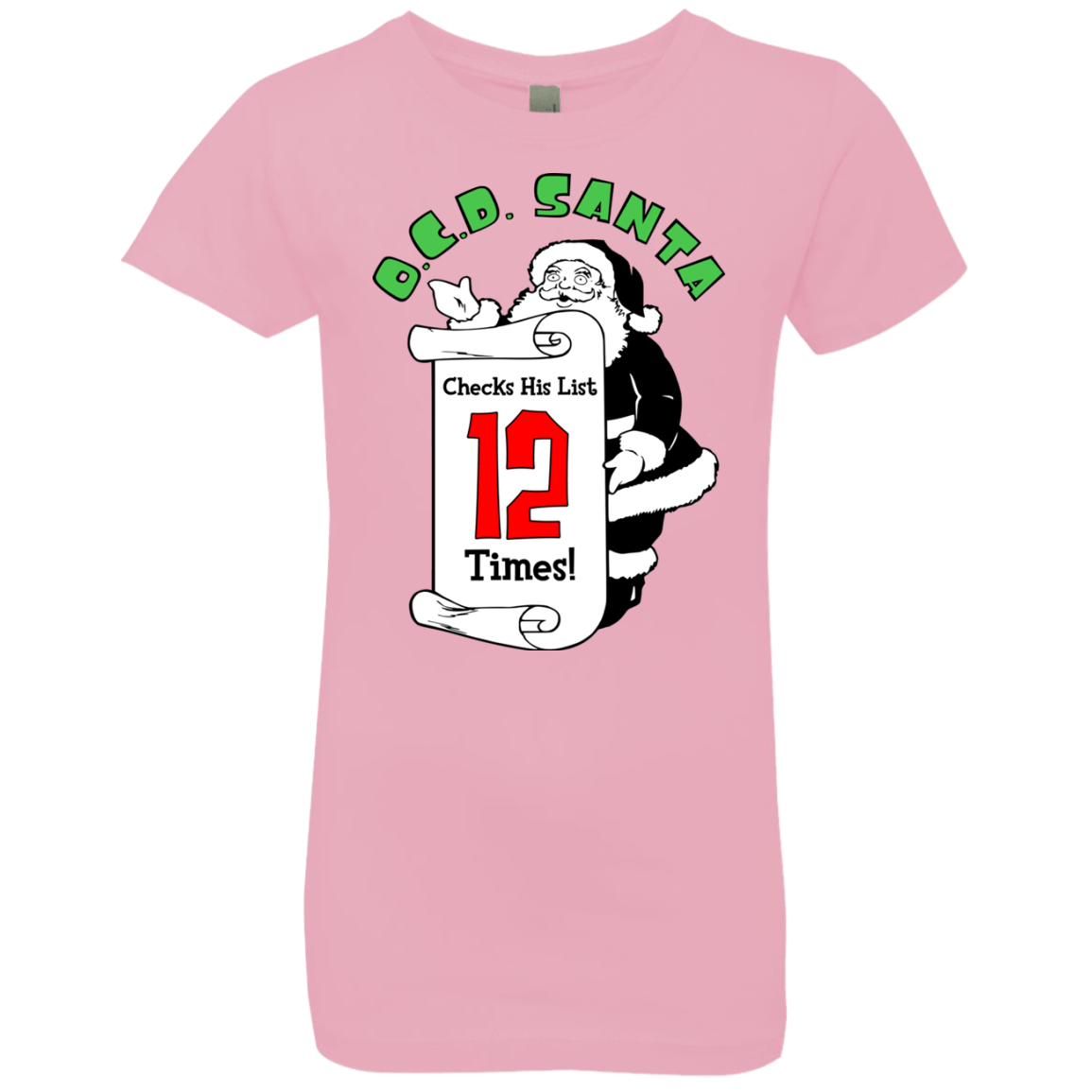 T-Shirts Light Pink / YXS OCD Santa Girls Premium T-Shirt