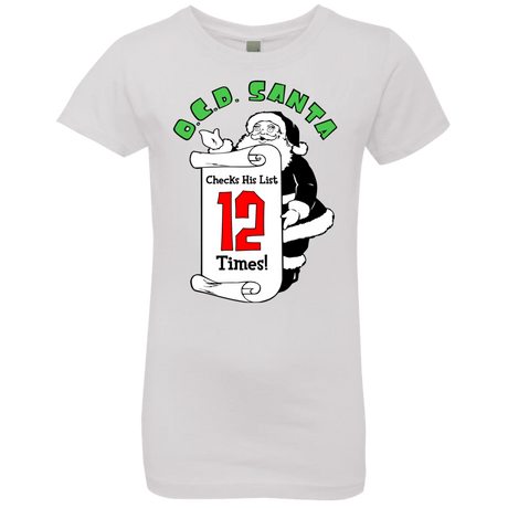 T-Shirts White / YXS OCD Santa Girls Premium T-Shirt