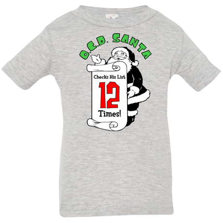 T-Shirts Heather Grey / 6 Months OCD Santa Infant Premium T-Shirt