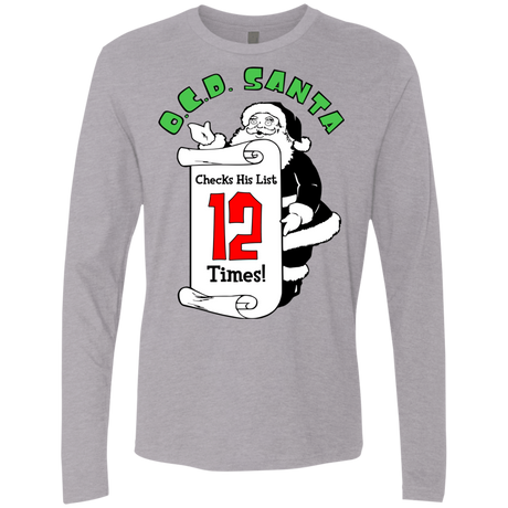 T-Shirts Heather Grey / Small OCD Santa Men's Premium Long Sleeve