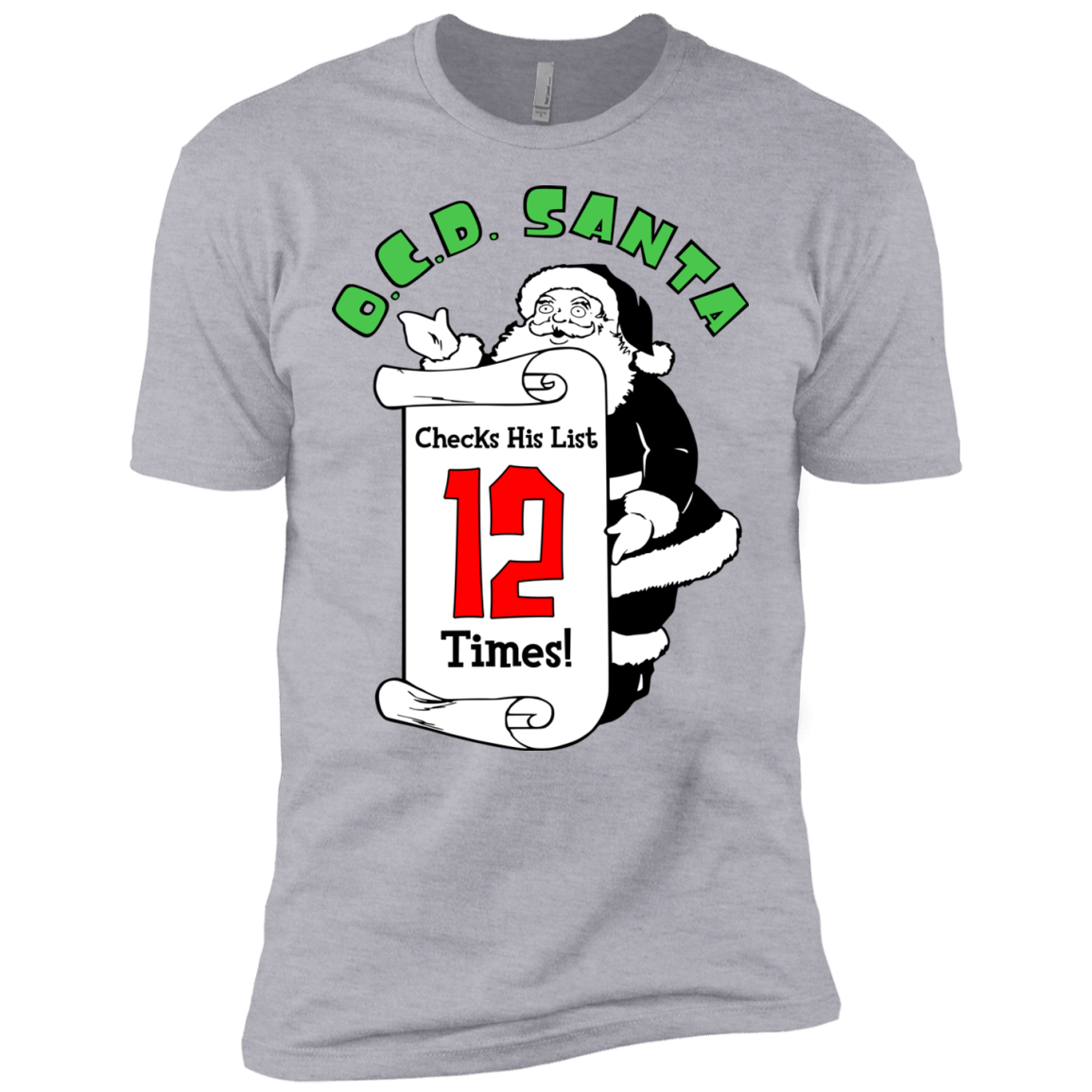 T-Shirts Heather Grey / X-Small OCD Santa Men's Premium T-Shirt