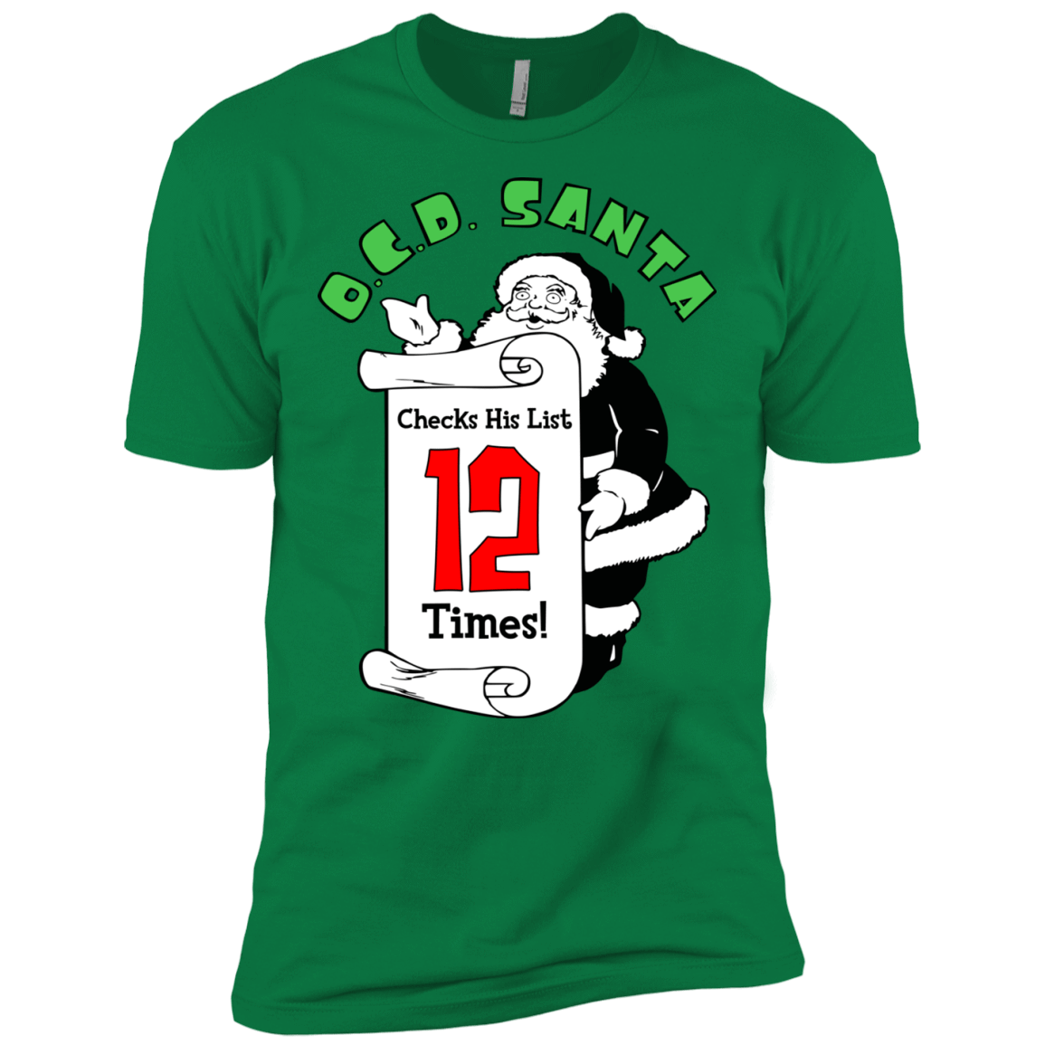 T-Shirts Kelly Green / X-Small OCD Santa Men's Premium T-Shirt