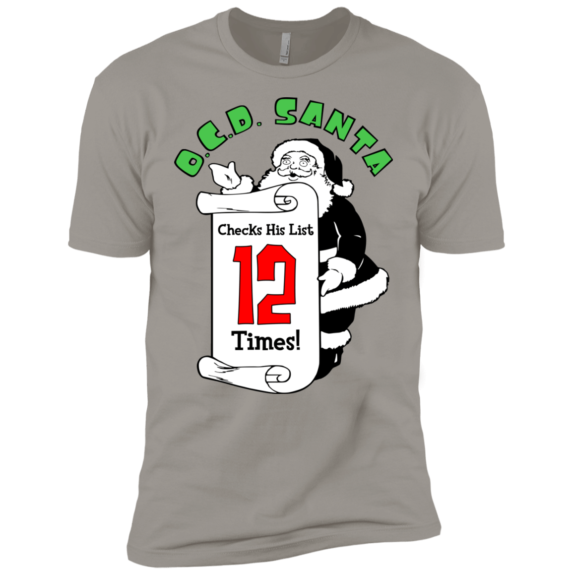 T-Shirts Light Grey / X-Small OCD Santa Men's Premium T-Shirt