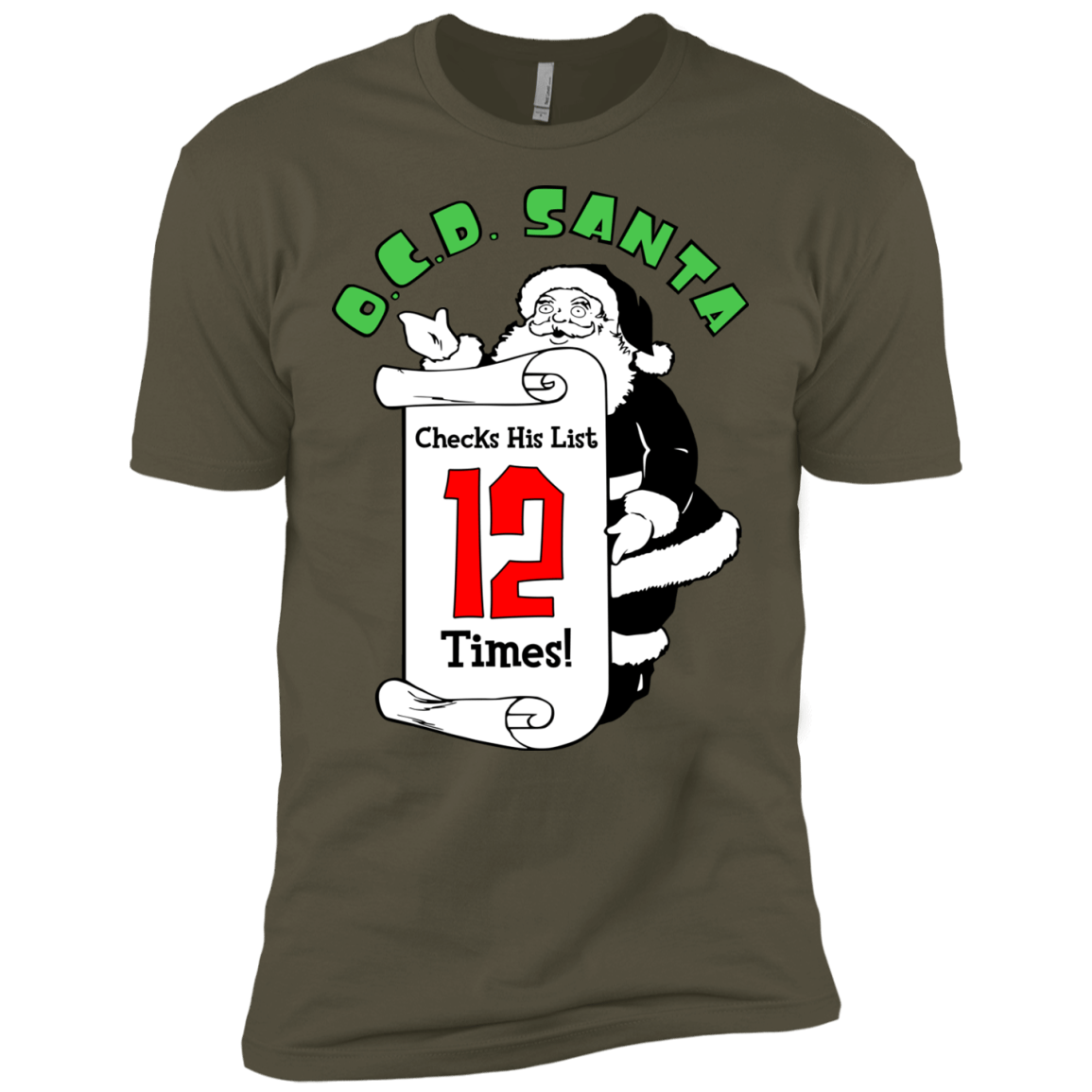 T-Shirts Military Green / X-Small OCD Santa Men's Premium T-Shirt