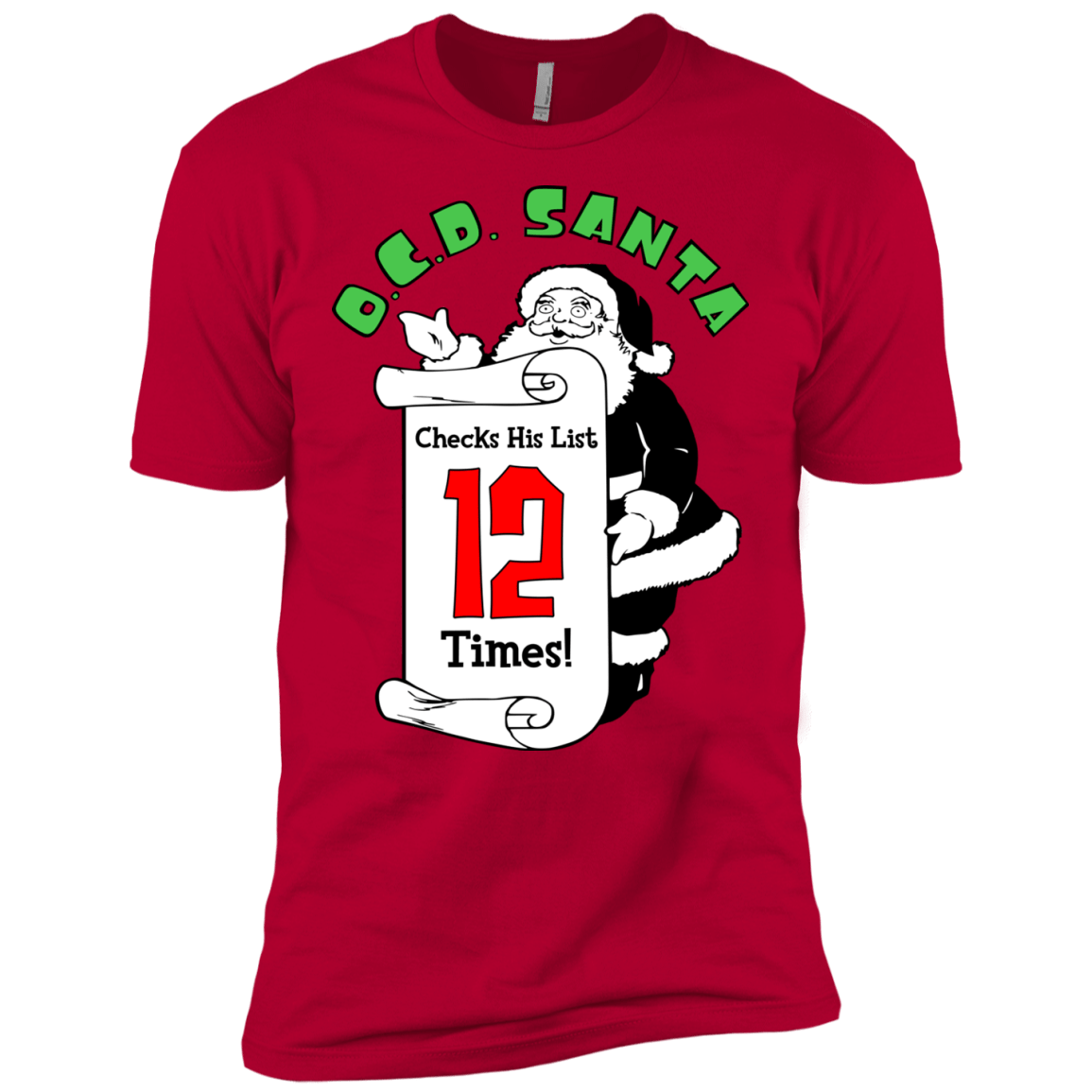 T-Shirts Red / X-Small OCD Santa Men's Premium T-Shirt