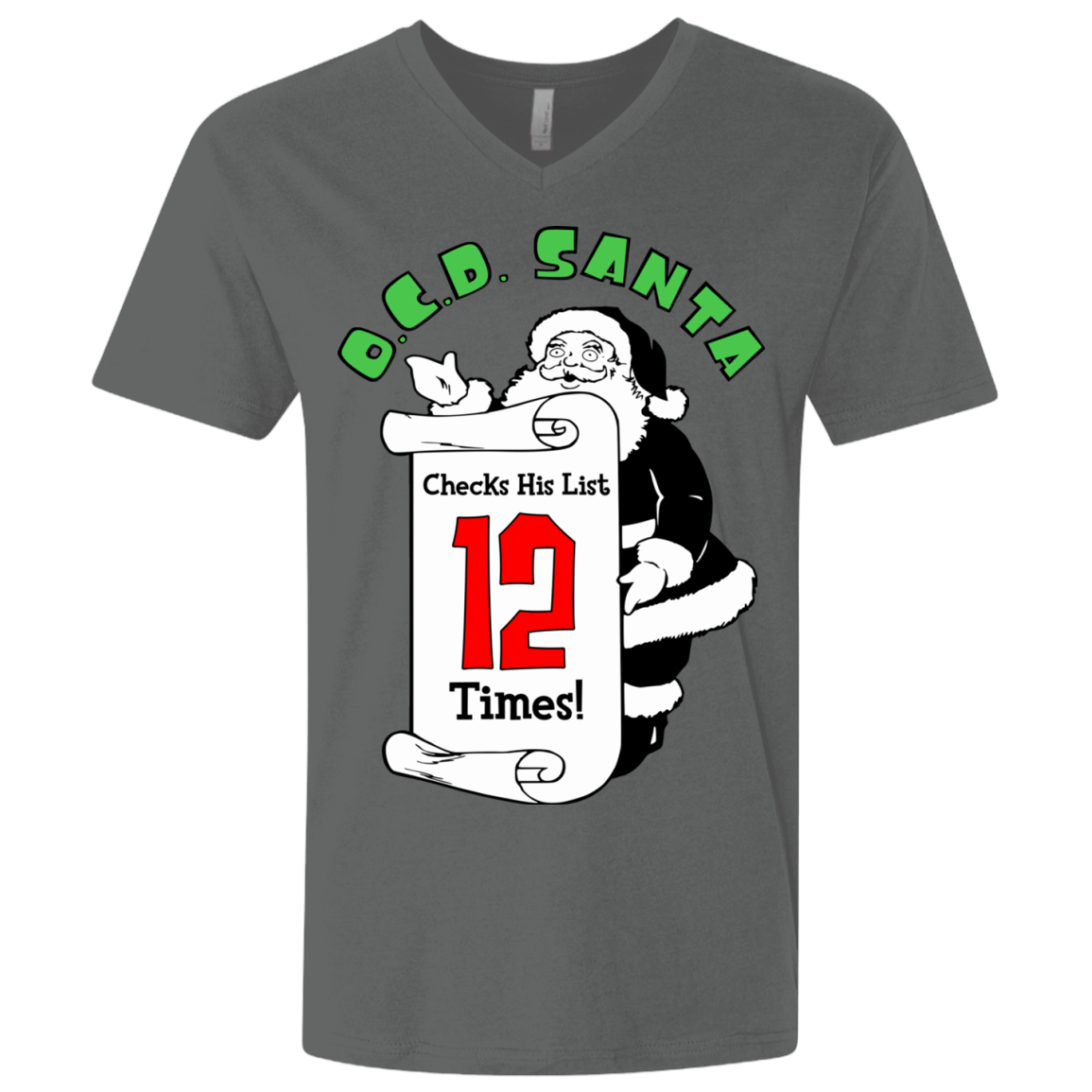 T-Shirts Heavy Metal / X-Small OCD Santa Men's Premium V-Neck