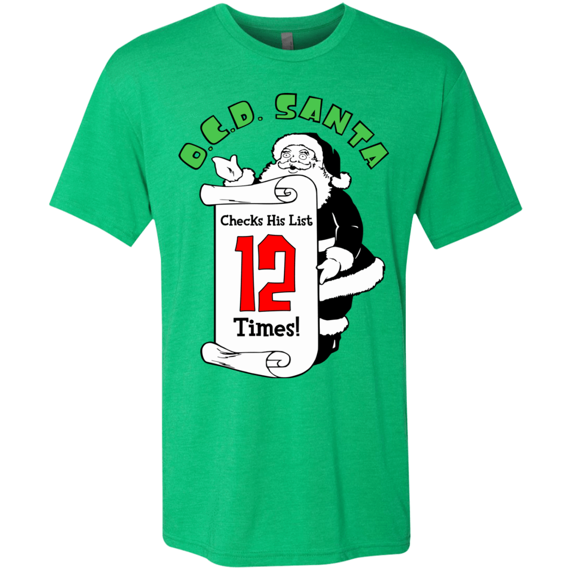 T-Shirts Envy / Small OCD Santa Men's Triblend T-Shirt