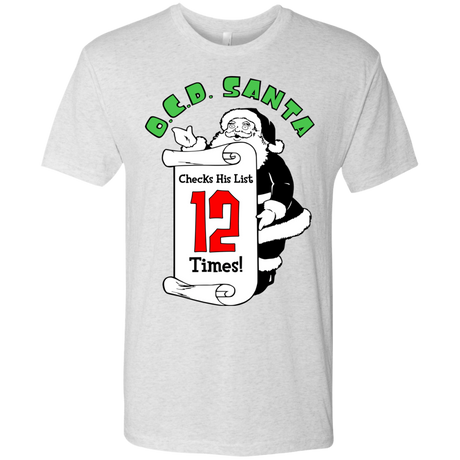 T-Shirts Heather White / Small OCD Santa Men's Triblend T-Shirt