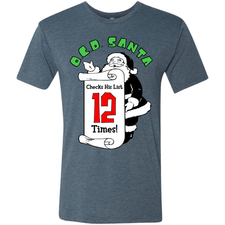 T-Shirts Indigo / Small OCD Santa Men's Triblend T-Shirt