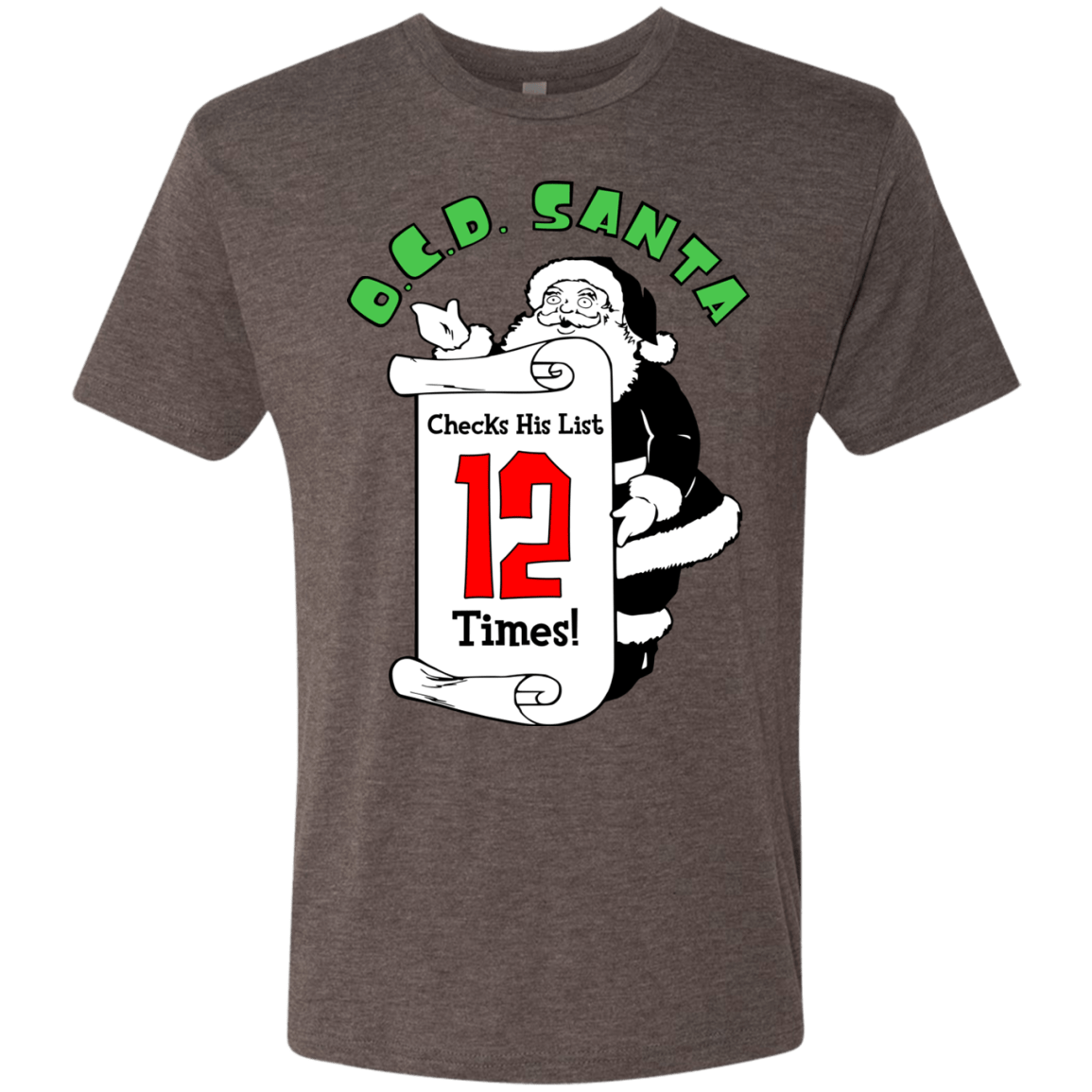 T-Shirts Macchiato / Small OCD Santa Men's Triblend T-Shirt