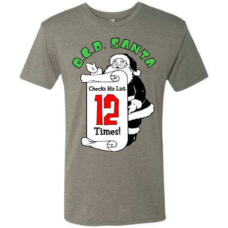 T-Shirts Venetian Grey / Small OCD Santa Men's Triblend T-Shirt