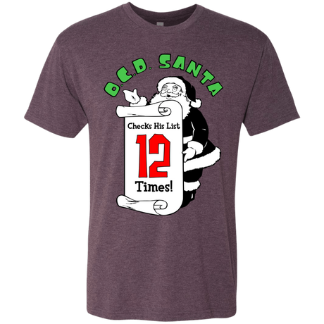 T-Shirts Vintage Purple / Small OCD Santa Men's Triblend T-Shirt