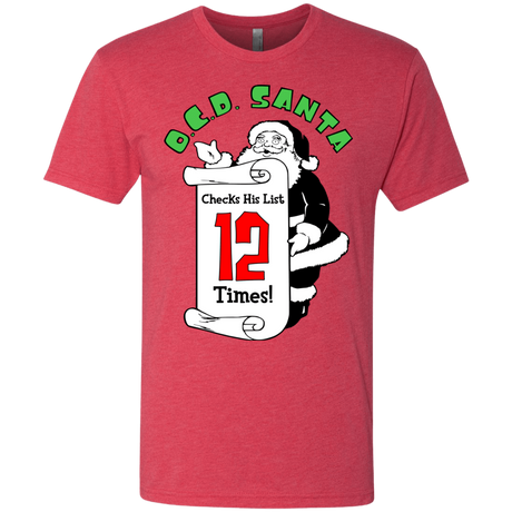 T-Shirts Vintage Red / Small OCD Santa Men's Triblend T-Shirt