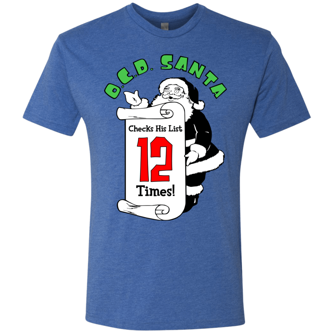 T-Shirts Vintage Royal / Small OCD Santa Men's Triblend T-Shirt