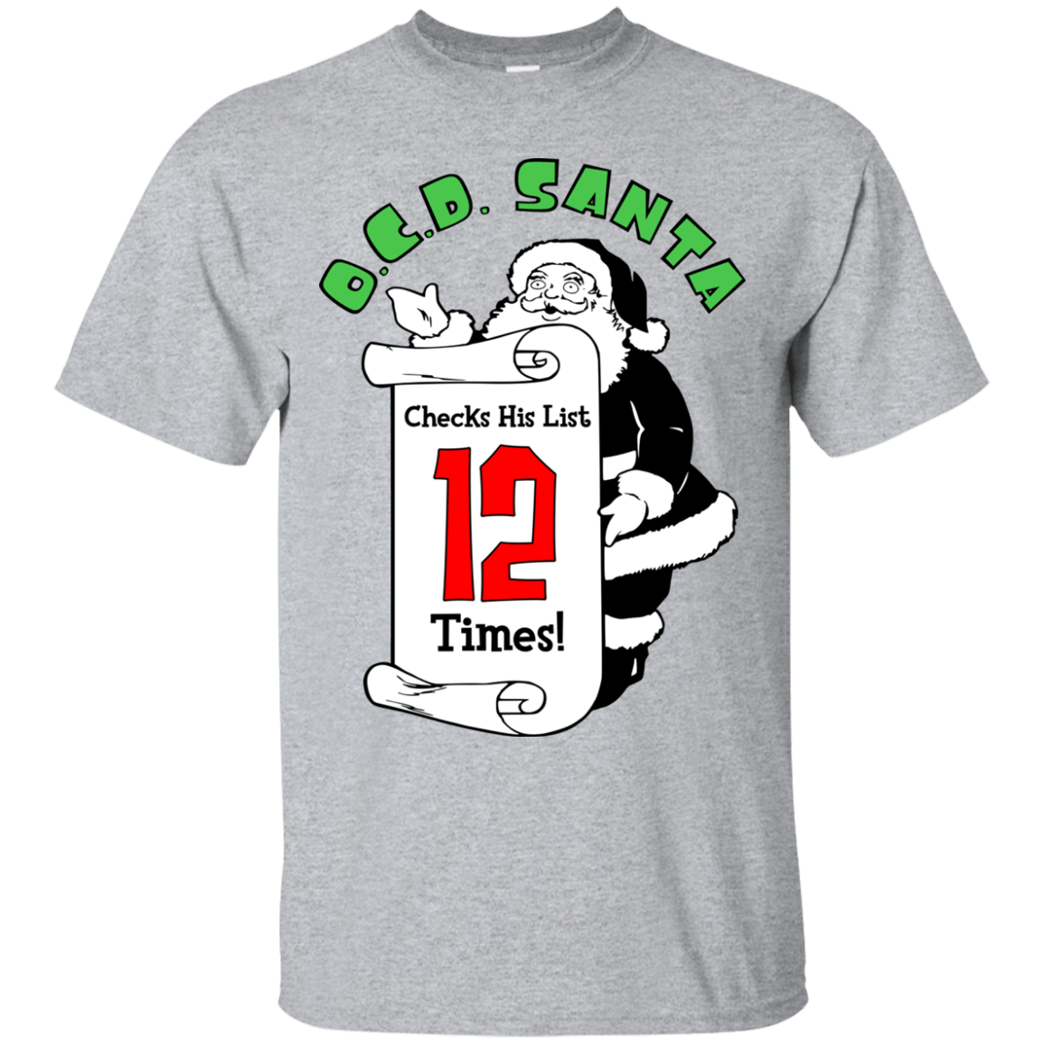 T-Shirts Sport Grey / Small OCD Santa T-Shirt