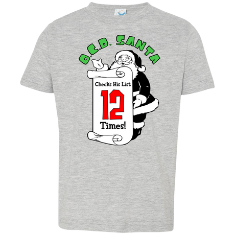 T-Shirts Heather Grey / 2T OCD Santa Toddler Premium T-Shirt