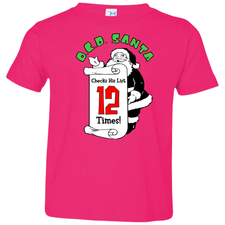 T-Shirts Hot Pink / 2T OCD Santa Toddler Premium T-Shirt