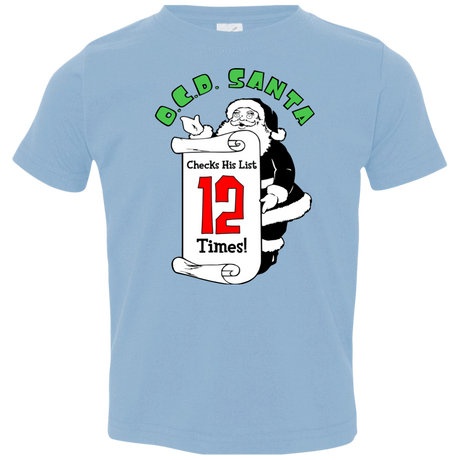 T-Shirts Light Blue / 2T OCD Santa Toddler Premium T-Shirt