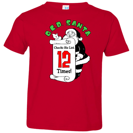 T-Shirts Red / 2T OCD Santa Toddler Premium T-Shirt