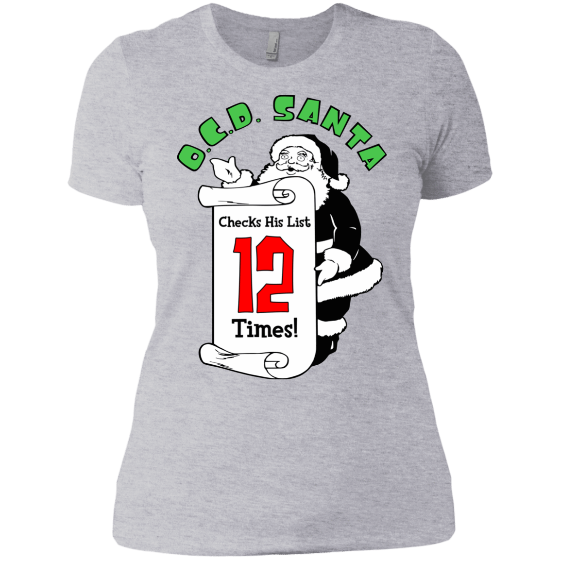 T-Shirts Heather Grey / X-Small OCD Santa Women's Premium T-Shirt