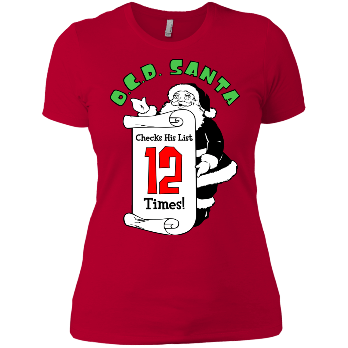 T-Shirts Red / X-Small OCD Santa Women's Premium T-Shirt