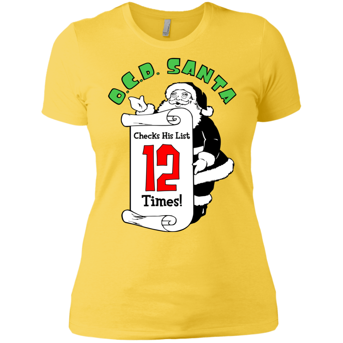 T-Shirts Vibrant Yellow / X-Small OCD Santa Women's Premium T-Shirt