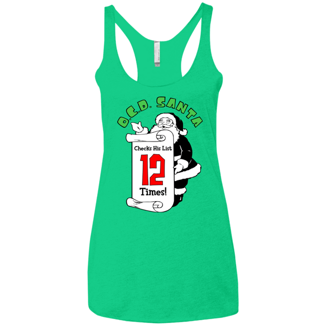T-Shirts Envy / X-Small OCD Santa Women's Triblend Racerback Tank