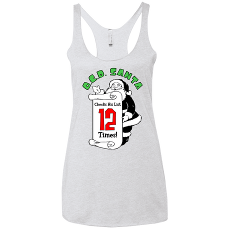 T-Shirts Heather White / X-Small OCD Santa Women's Triblend Racerback Tank
