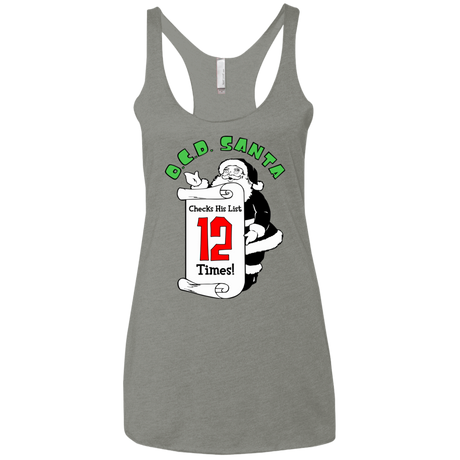T-Shirts Venetian Grey / X-Small OCD Santa Women's Triblend Racerback Tank