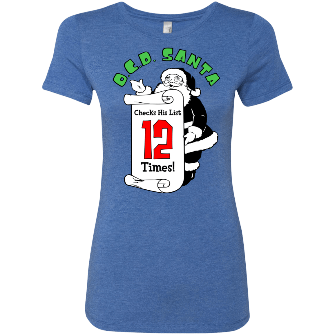 T-Shirts Vintage Royal / Small OCD Santa Women's Triblend T-Shirt
