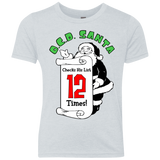 T-Shirts Heather White / YXS OCD Santa Youth Triblend T-Shirt
