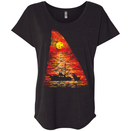 T-Shirts Vintage Black / X-Small Ocean Predator Triblend Dolman Sleeve