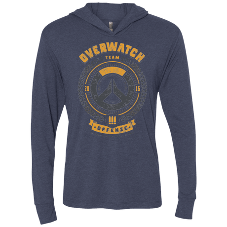 T-Shirts Vintage Navy / X-Small Offense Team Triblend Long Sleeve Hoodie Tee