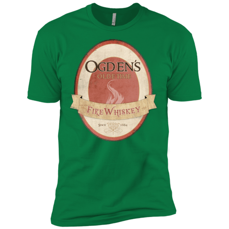 T-Shirts Kelly Green / X-Small Ogdens Fire Whiskey Men's Premium T-Shirt