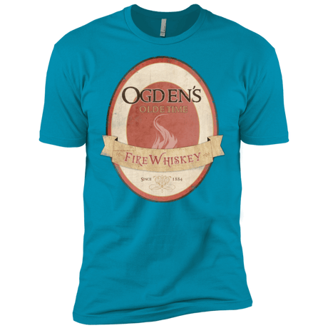 T-Shirts Turquoise / X-Small Ogdens Fire Whiskey Men's Premium T-Shirt