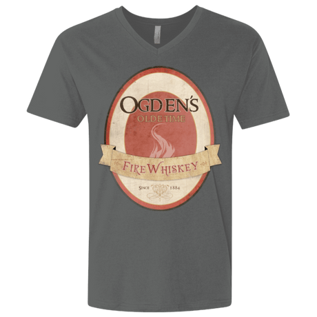 T-Shirts Heavy Metal / X-Small Ogdens Fire Whiskey Men's Premium V-Neck