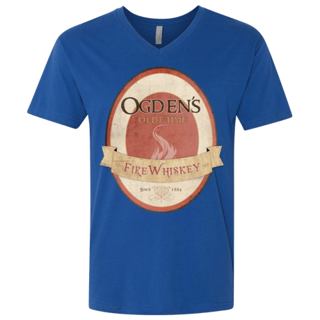 T-Shirts Royal / X-Small Ogdens Fire Whiskey Men's Premium V-Neck