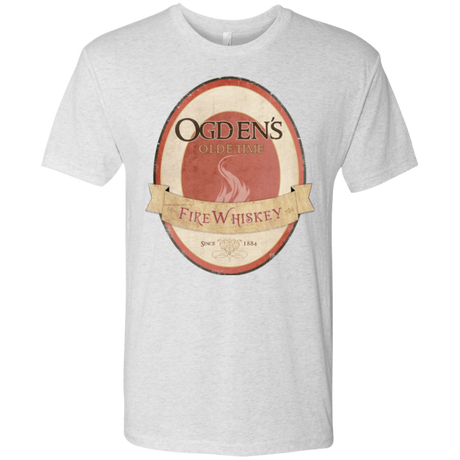 T-Shirts Heather White / Small Ogdens Fire Whiskey Men's Triblend T-Shirt